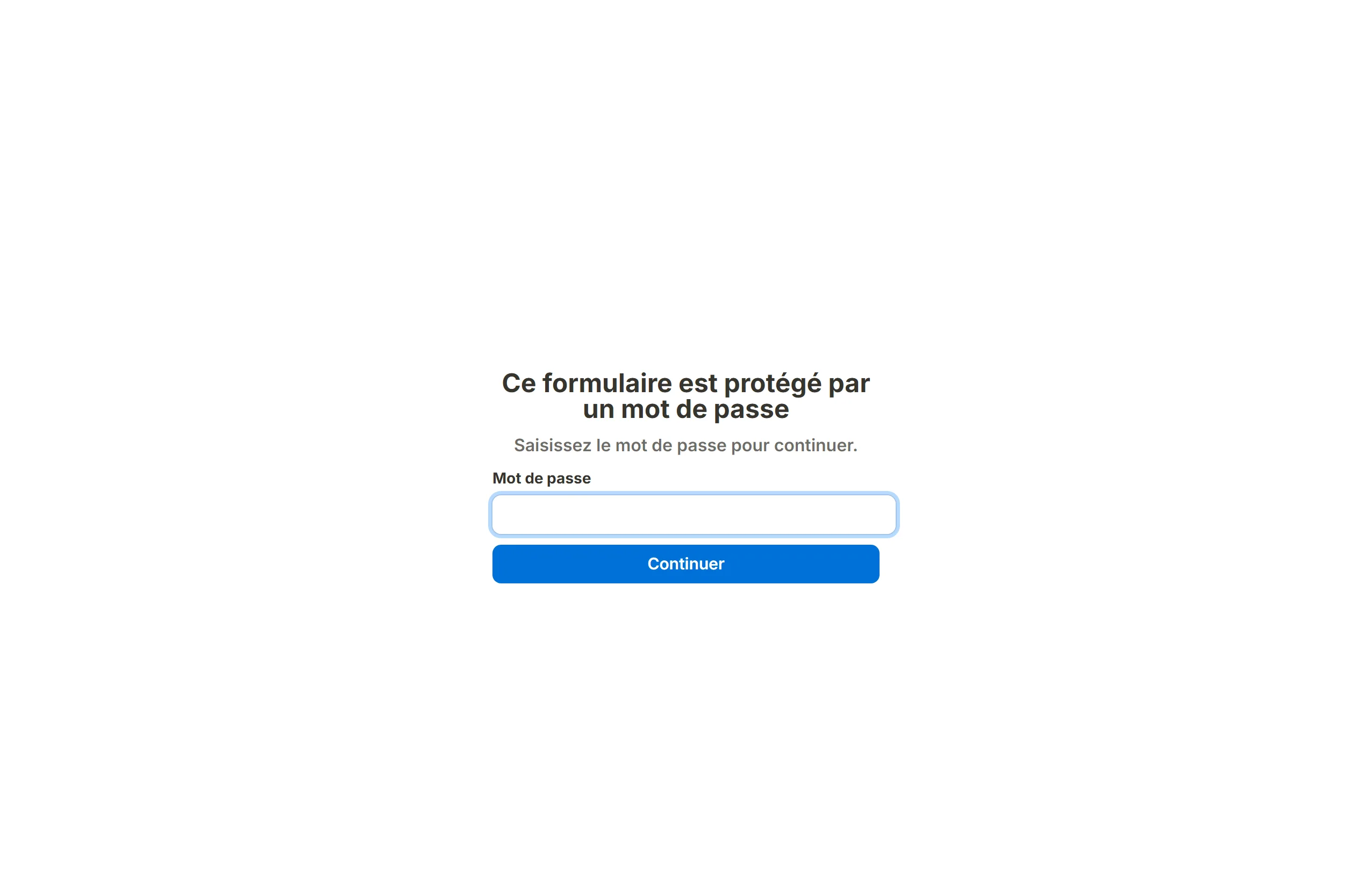 The same wall on a form set to French