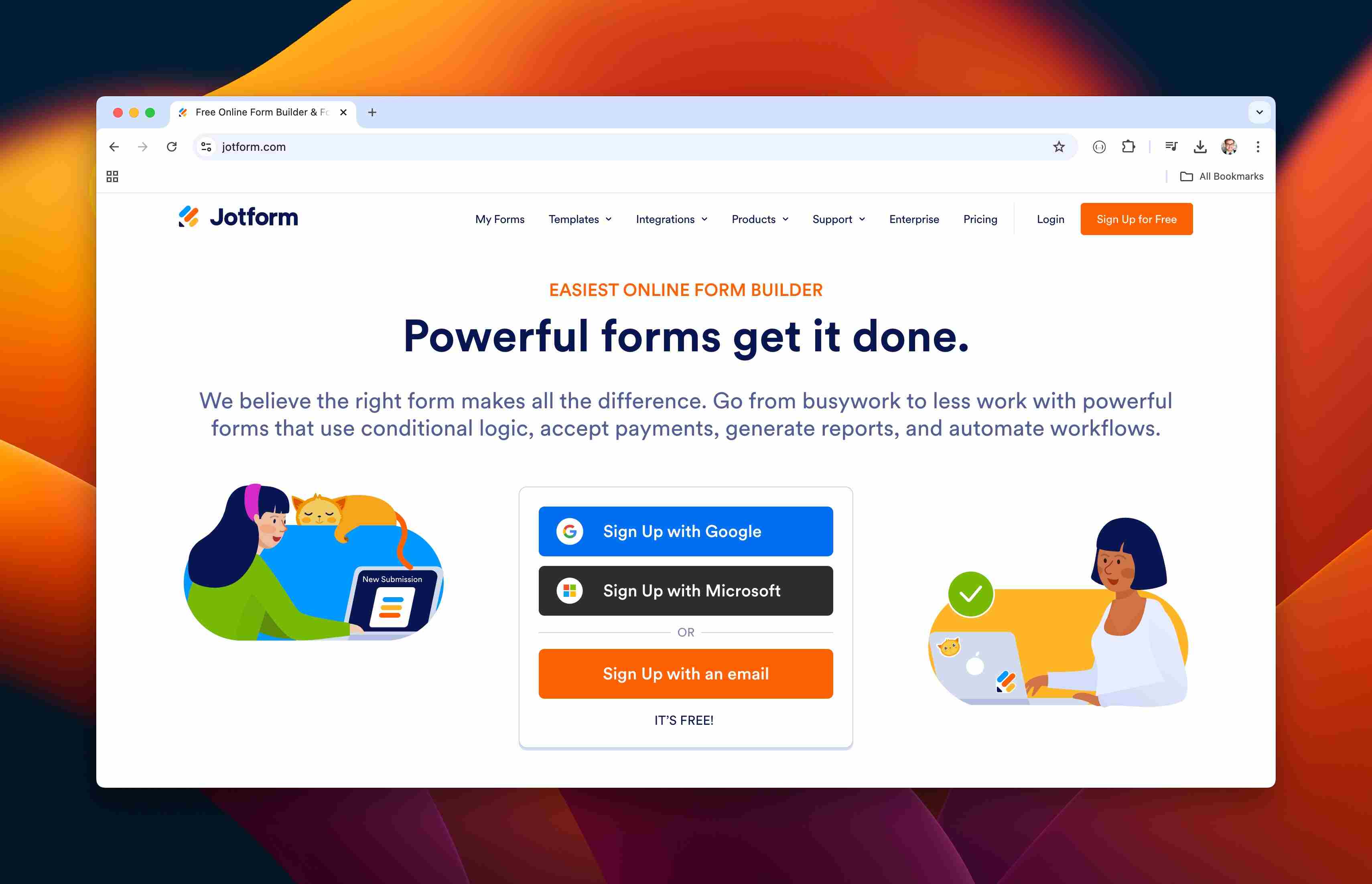 jotform homepage